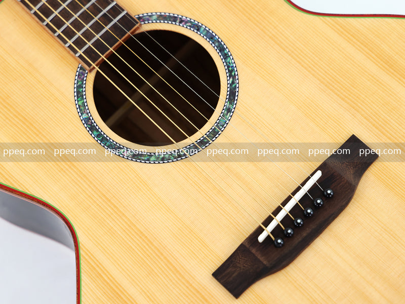 41-inch Solid Spruce Top Acoustic Guitar with Gloss Finish (TY-003)