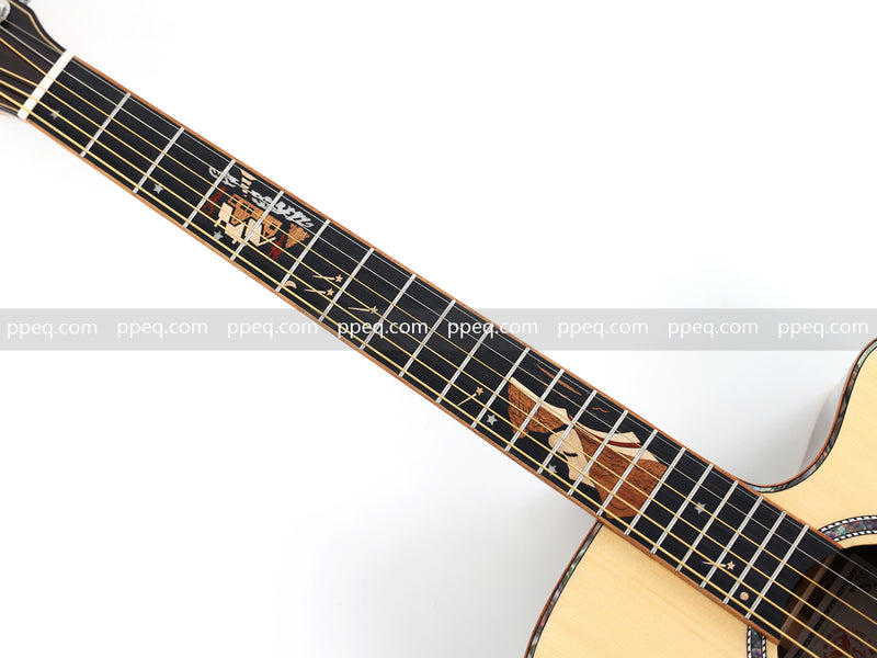 41-inch Solid Spruce Top Acoustic Guitar with Gloss Finish (TY-006)