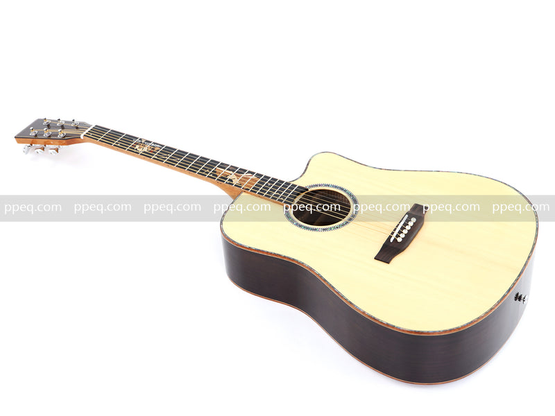 41-inch Solid Spruce Top Acoustic Guitar with Gloss Finish (TY-006)