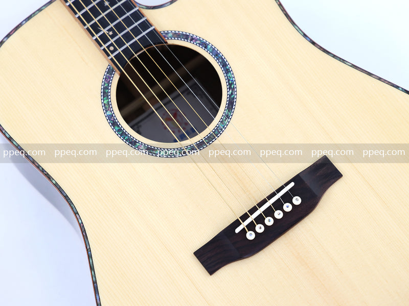 41-inch Solid Spruce Top Acoustic Guitar with Gloss Finish (TY-006)