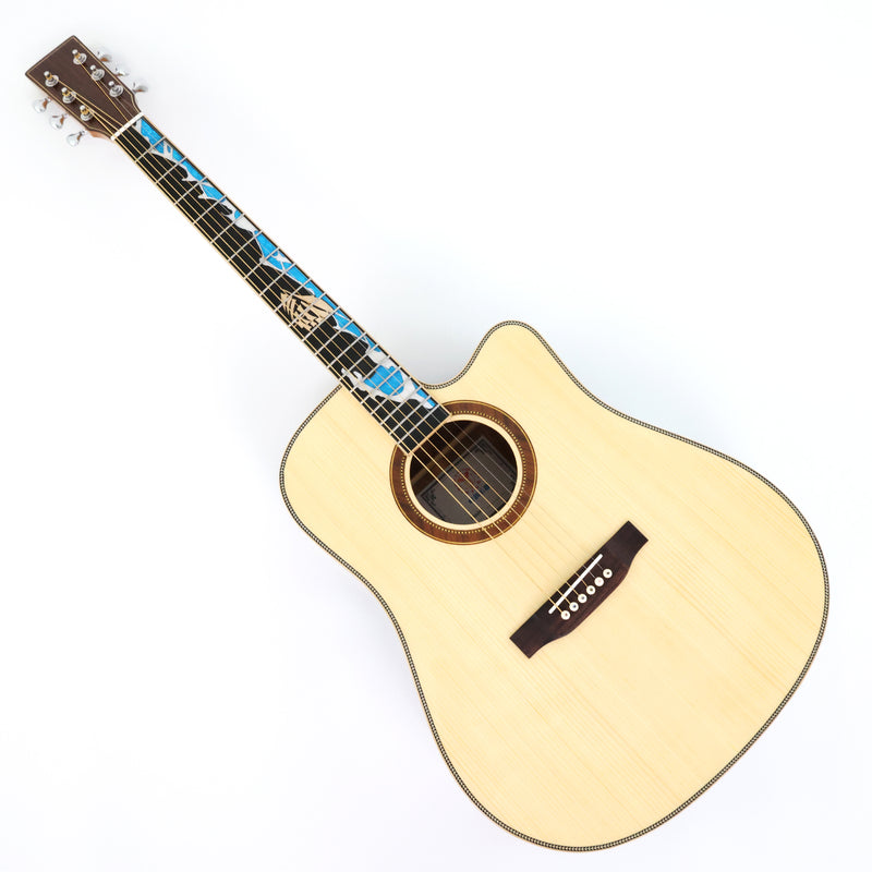 41-inch Solid Spruce Top Acoustic Guitar with Gloss Finish (TY-008)