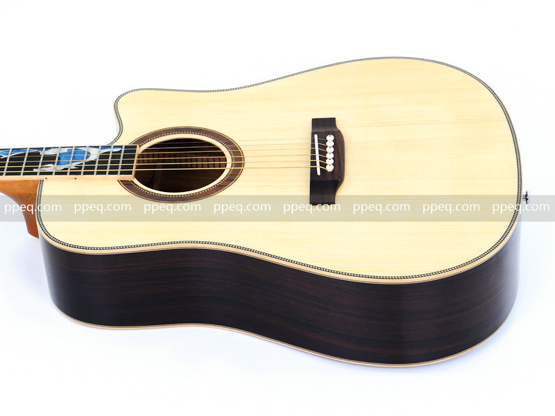 41-inch Solid Spruce Top Acoustic Guitar with Gloss Finish (TY-008)