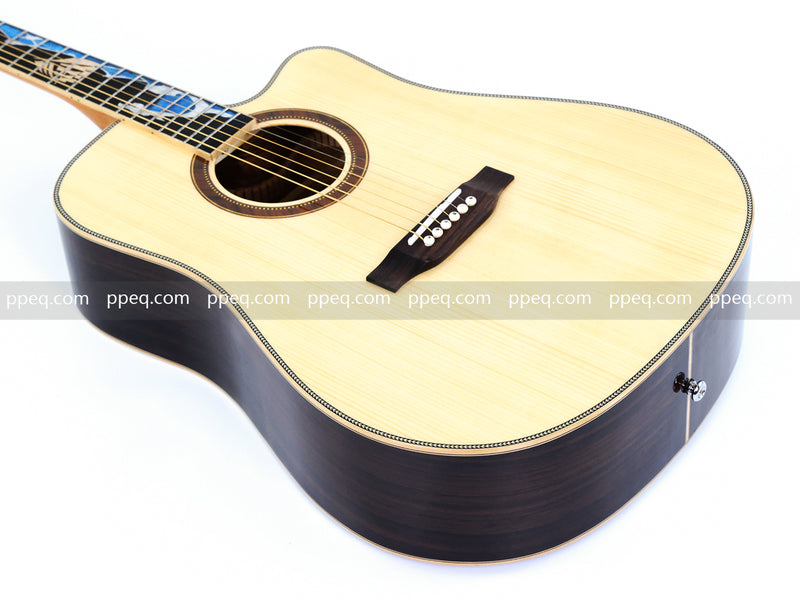 41-inch Solid Spruce Top Acoustic Guitar with Gloss Finish (TY-008)