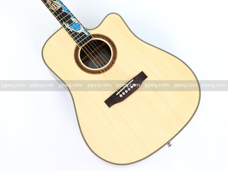 41-inch Solid Spruce Top Acoustic Guitar with Gloss Finish (TY-008)