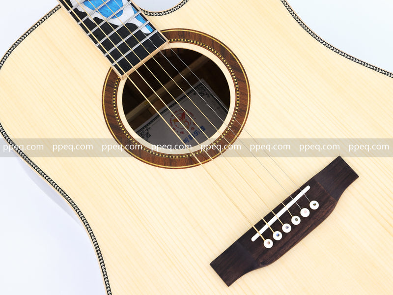 41-inch Solid Spruce Top Acoustic Guitar with Gloss Finish (TY-008)