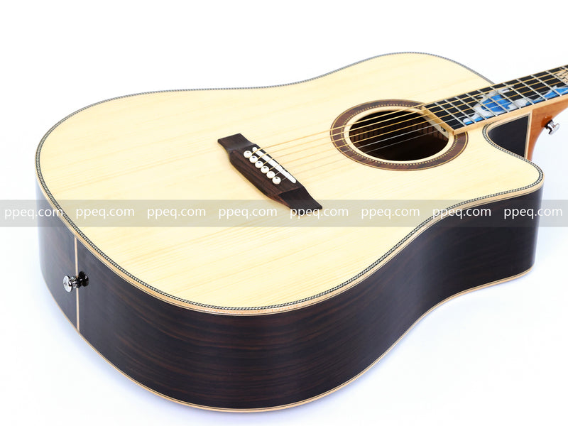 41-inch Solid Spruce Top Acoustic Guitar with Gloss Finish (TY-008)