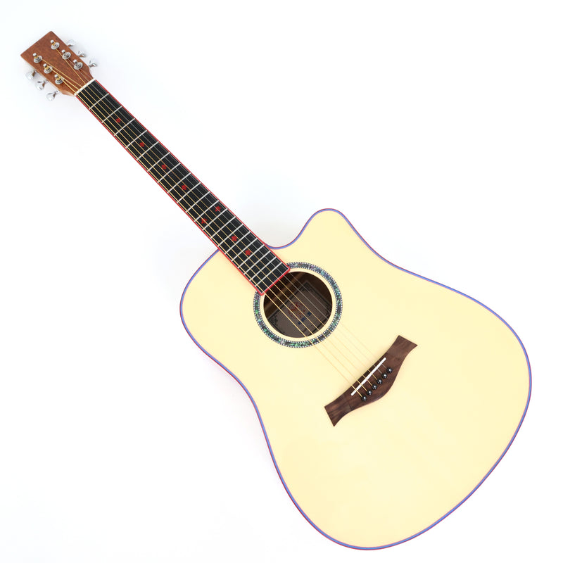 41-inch Solid Spruce Top Acoustic Guitar with Gloss Finish (TY-009)