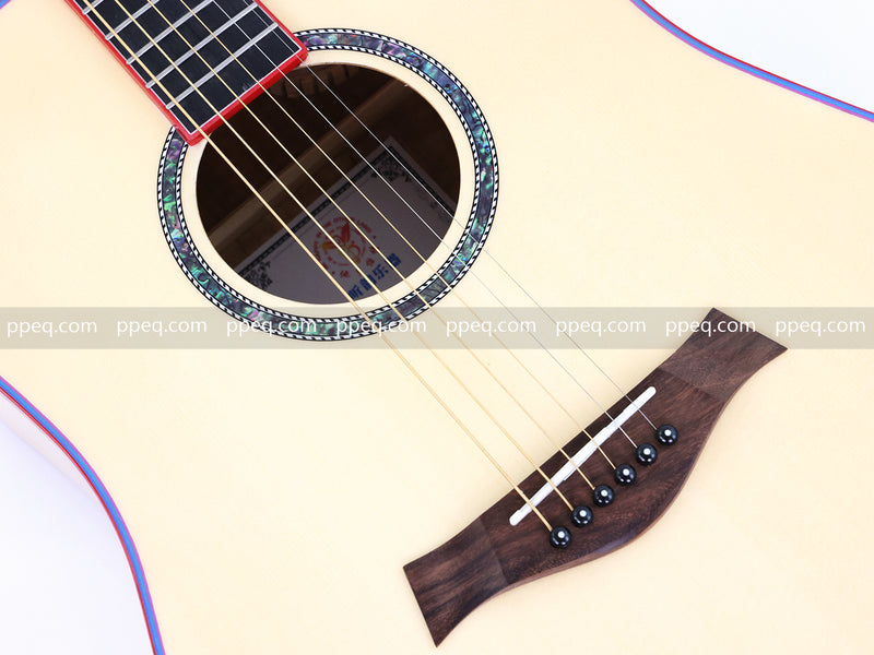 41-inch Solid Spruce Top Acoustic Guitar with Gloss Finish (TY-009)