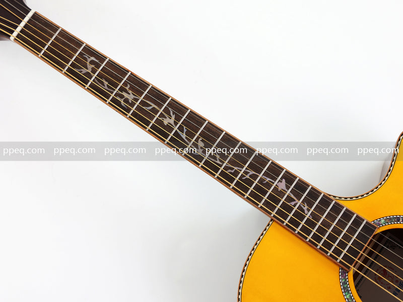 41-inch Spruce Top Gloss Finish Acoustic Guitar (TY-005)