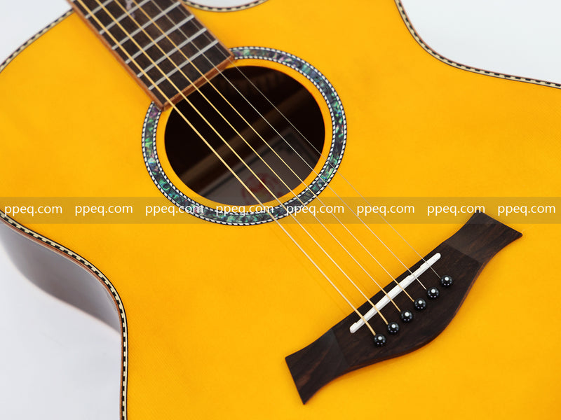 41-inch Spruce Top Gloss Finish Acoustic Guitar (TY-005)