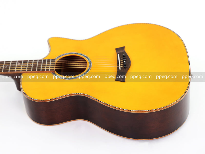 41-inch Spruce Top Gloss Finish Acoustic Guitar (TY-005)