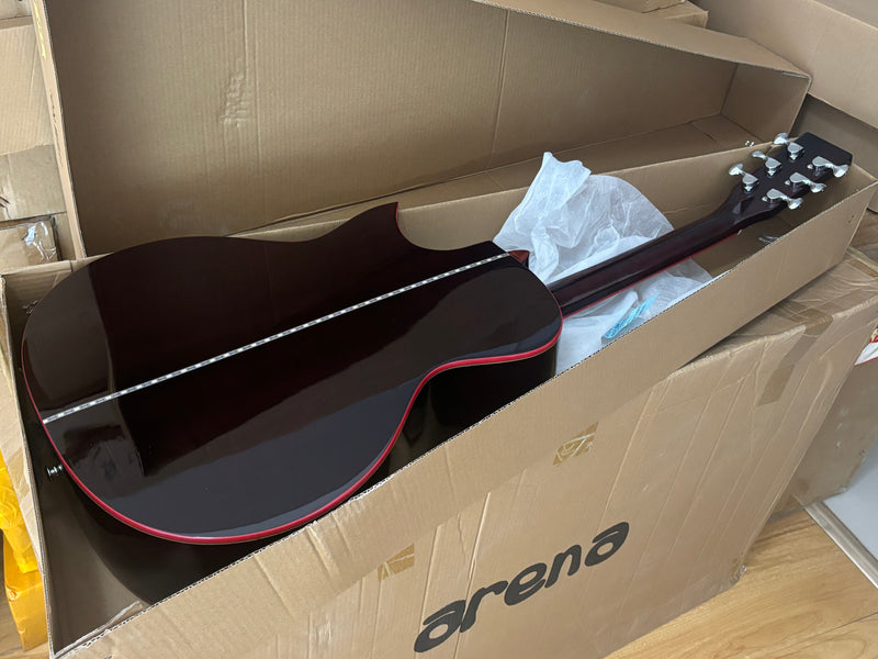 41-inch All Solid Mahogany Body Acoustic Guitar with Gloss Finish (TY-007)