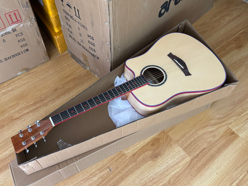 41-inch Solid Spruce Top Acoustic Guitar with Gloss Finish (TY-009)