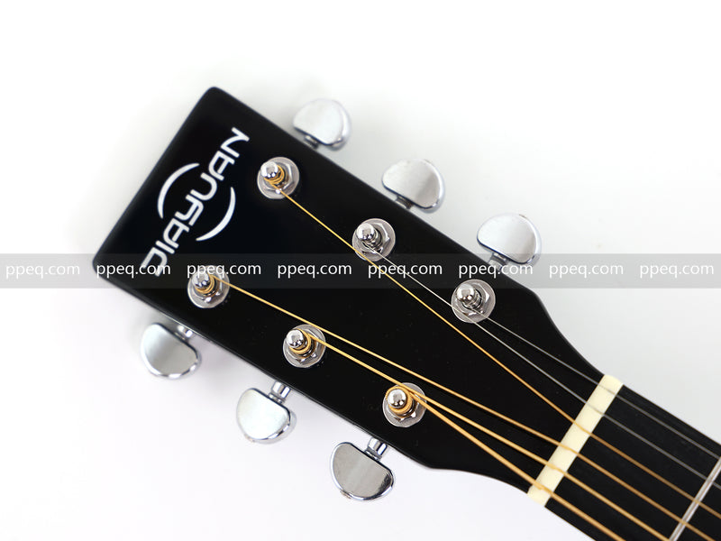 41 Inch All Mahogany - All Black Glossy Finish Acoustic Guitar (JY-D4001 N)