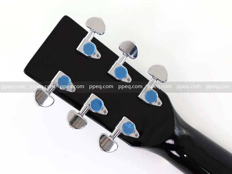 41 Inch All Mahogany - All Black Glossy Finish Acoustic Guitar (JY-D4001 N)