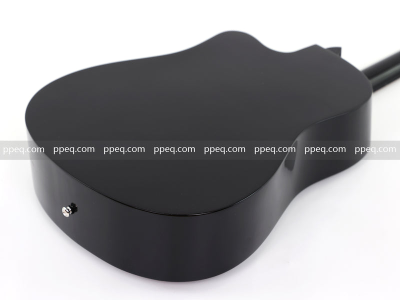 41 Inch All Mahogany - All Black Glossy Finish Acoustic Guitar (JY-D4001 N)