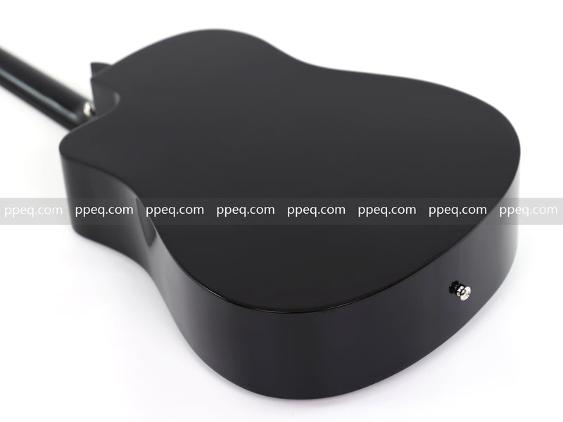 41 Inch All Mahogany - All Black Glossy Finish Acoustic Guitar (JY-D4001 N)