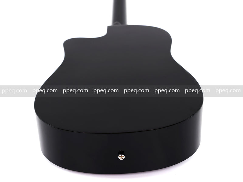 41 Inch All Mahogany - All Black Glossy Finish Acoustic Guitar (JY-D4001 N)