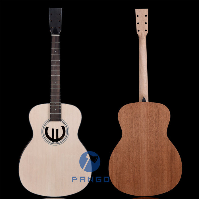 41 Inch Solid Spruce Top DIY Acoustic Guitar Kit with Euro Sound Hole (PFA-996)