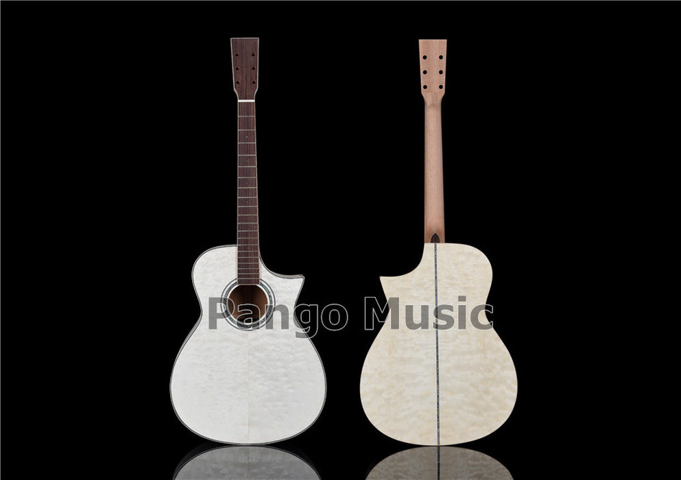 41 Inch Solid Spruce Top DIY Acoustic Guitar Kit with Quilted Maple Veneer (PFA-989)