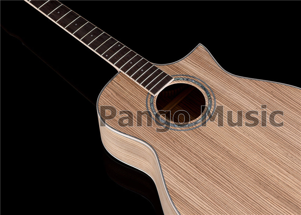 41 Inch Solid Spruce Top DIY Acoustic Guitar Kit with Zebrawood Veneer (PFA-990)