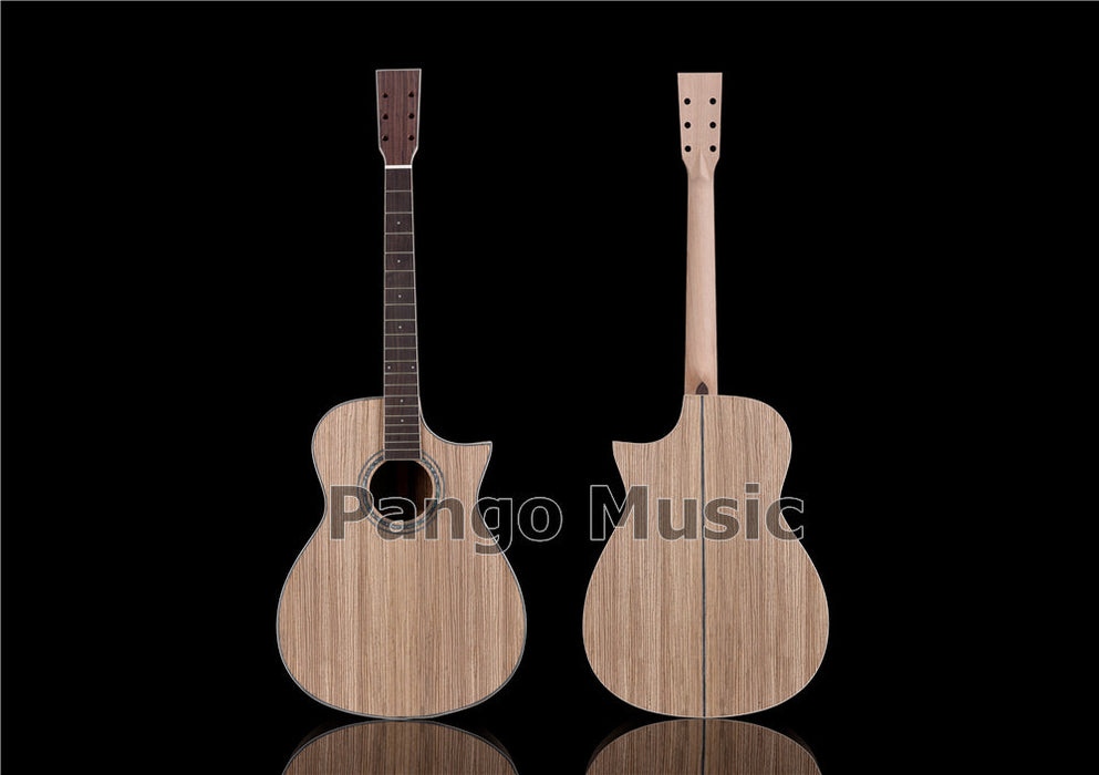 41 Inch Solid Spruce Top DIY Acoustic Guitar Kit with Zebrawood Veneer (PFA-990)