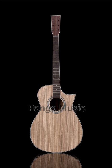 41 Inch Solid Spruce Top DIY Acoustic Guitar Kit with Zebrawood Veneer (PFA-990)