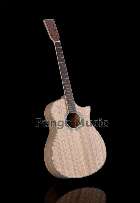 41 Inch Solid Spruce Top DIY Acoustic Guitar Kit with Zebrawood Veneer (PFA-990)