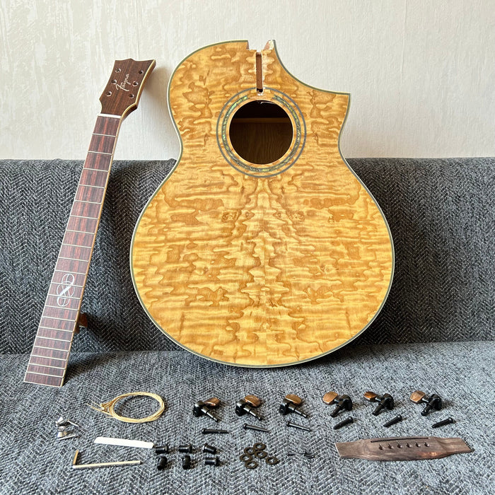 41 Inch Solid Spruce Top LEGO Style DIY Acoustic Guitar with Painting (PHT-001)