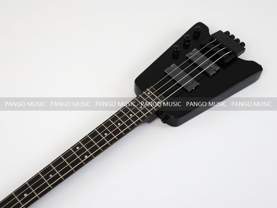 4 Strings All Black Headless Electric Bass Guitar (GKS-036)