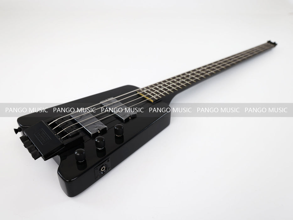 4 Strings All Black Headless Electric Bass Guitar (GKS-036)