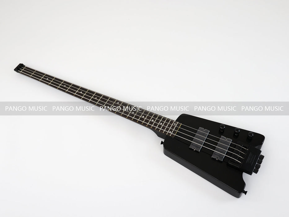 4 Strings All Black Headless Electric Bass Guitar (GKS-036)