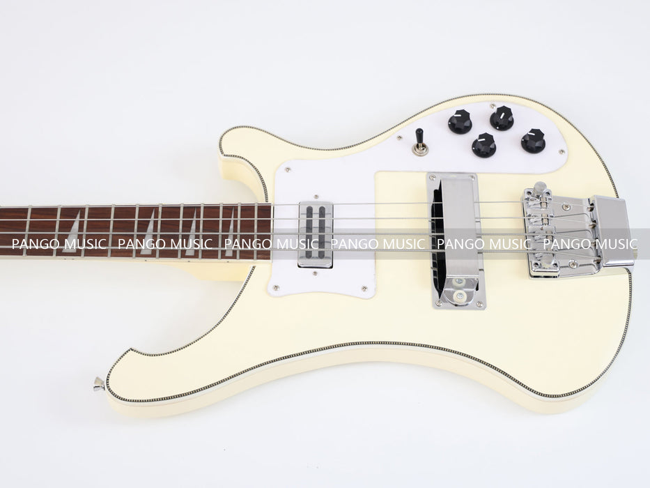 4 Strings All Cream Color Electric Bass Guitar (GKS-100)