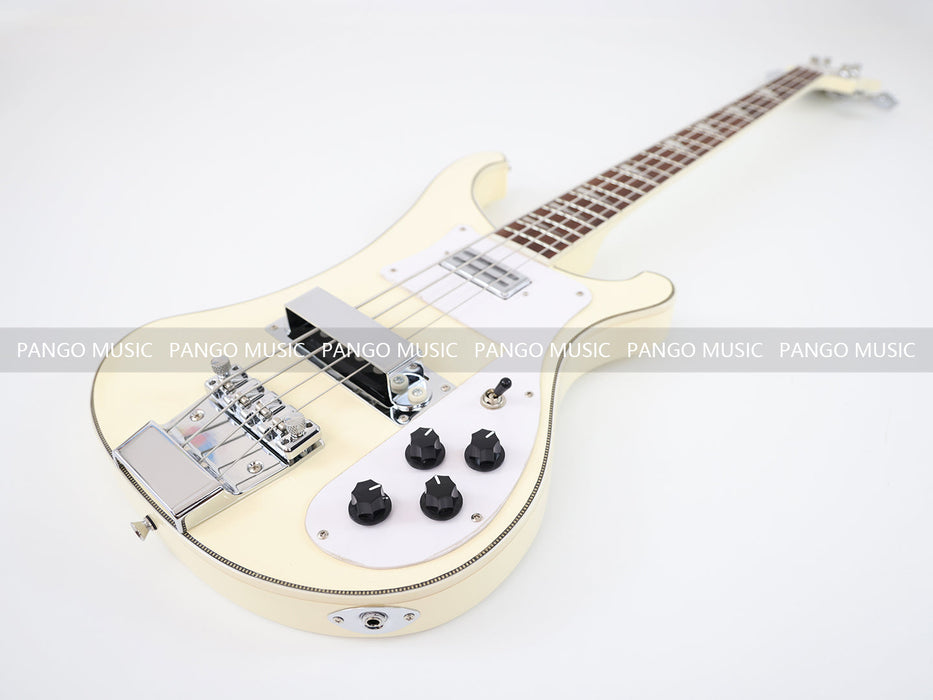 4 Strings All Cream Color Electric Bass Guitar (GKS-100)