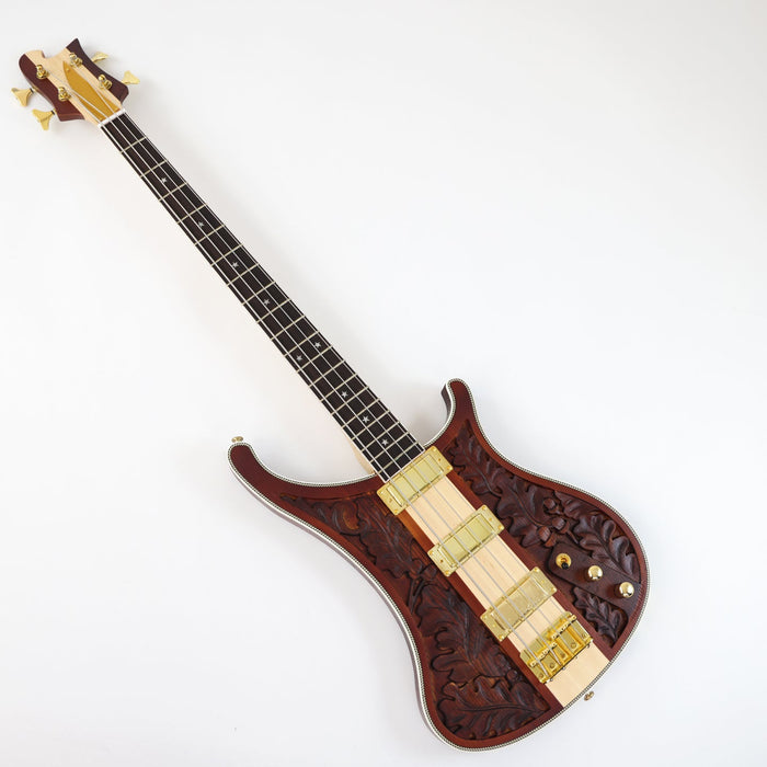 4 Strings Ash Wood Body Neck Through Electric Bass Guitar (GKS-083)