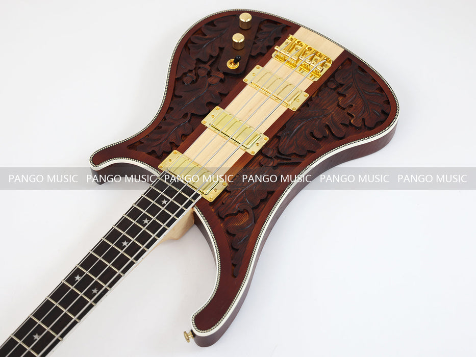 4 Strings Ash Wood Body Neck Through Electric Bass Guitar (GKS-083)