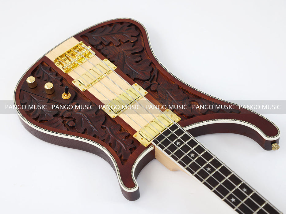 4 Strings Ash Wood Body Neck Through Electric Bass Guitar (GKS-083)