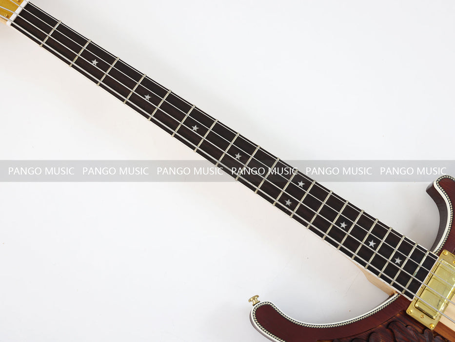 4 Strings Ash Wood Body Neck Through Electric Bass Guitar (GKS-083)