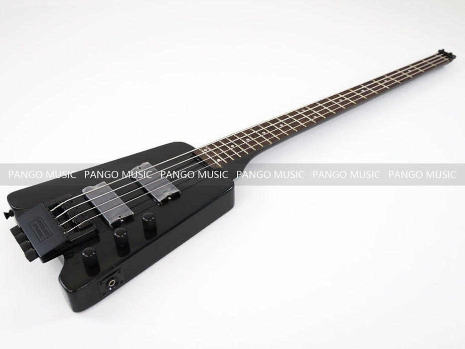 4 Strings Headless All Black Electric Bass Guitar (GKS-079)