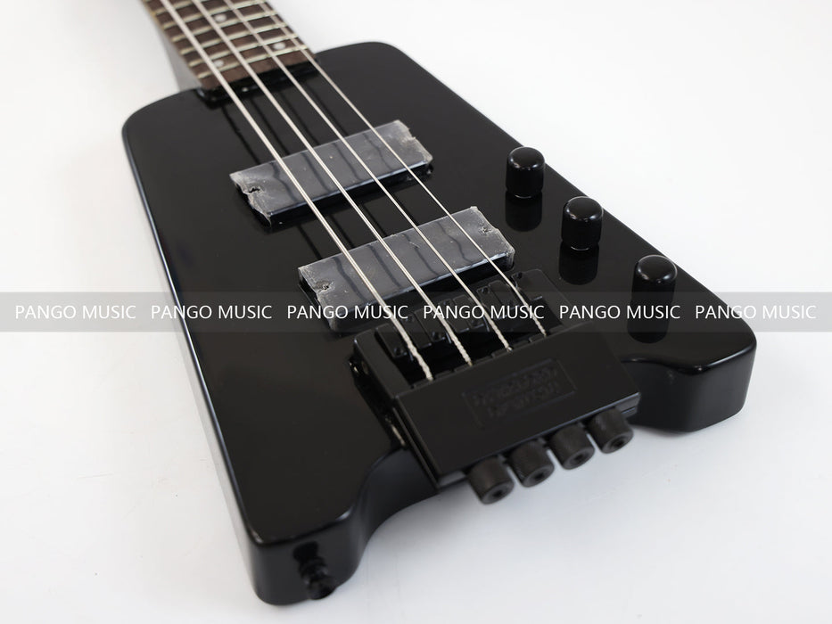 4 Strings Headless All Black Electric Bass Guitar (GKS-079)