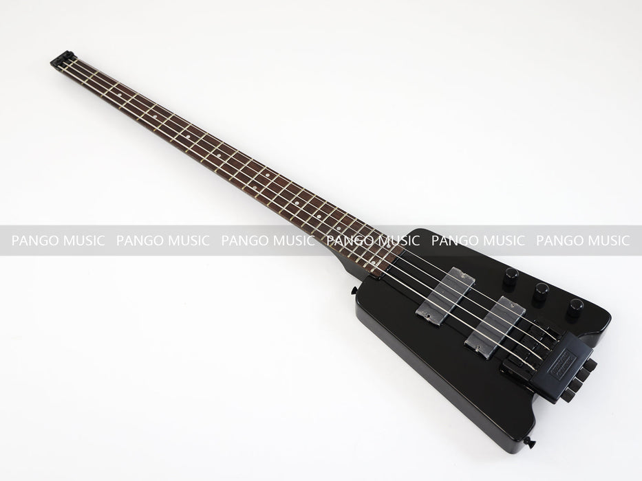 4 Strings Headless All Black Electric Bass Guitar (GKS-079)