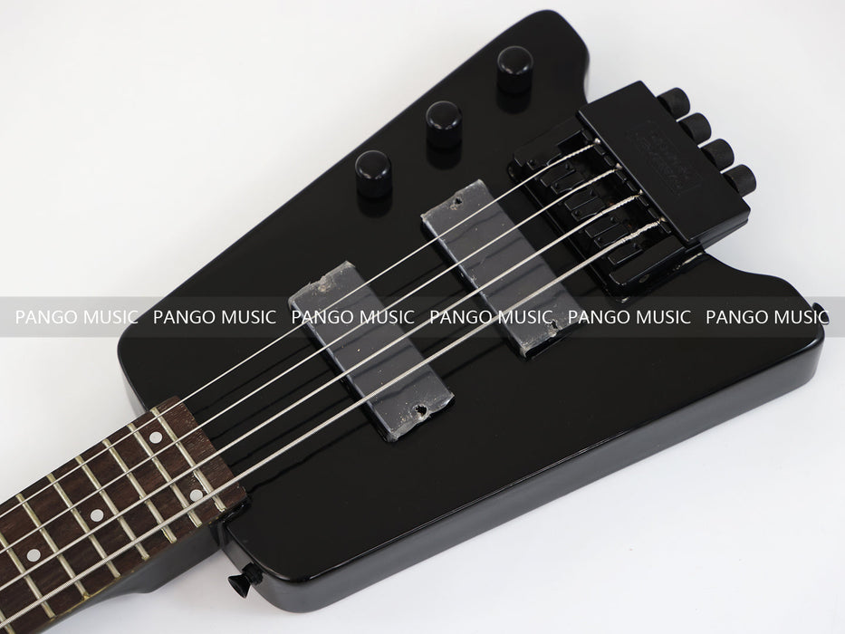 4 Strings Headless All Black Electric Bass Guitar (GKS-079)