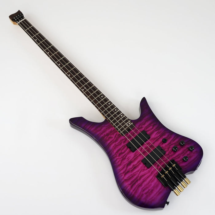 PPEQ 4 Strings Headless Electric Bass Guitar with AAA Quilted Maple Top (PJX-681)