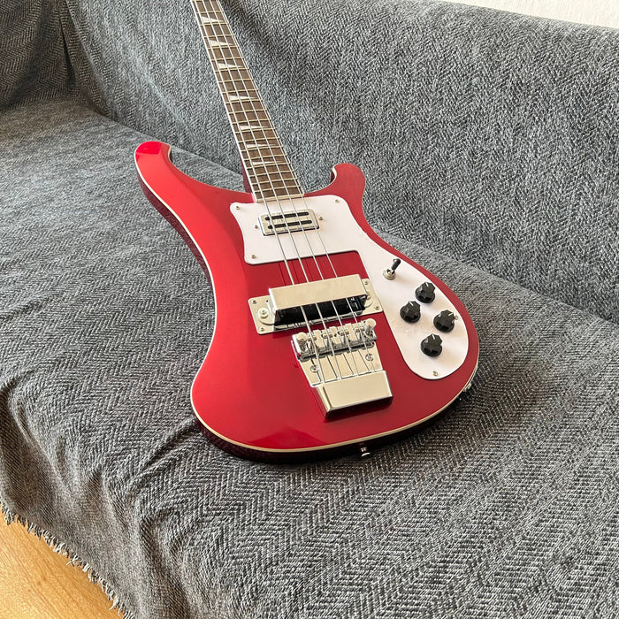 4 Strings Rick Style Bass Guitar with Metallic Red Finish (GKS-008)