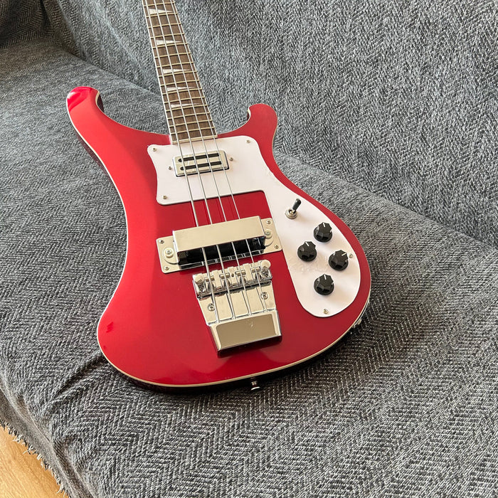 4 Strings Rick Style Bass Guitar with Metallic Red Finish (GKS-008)