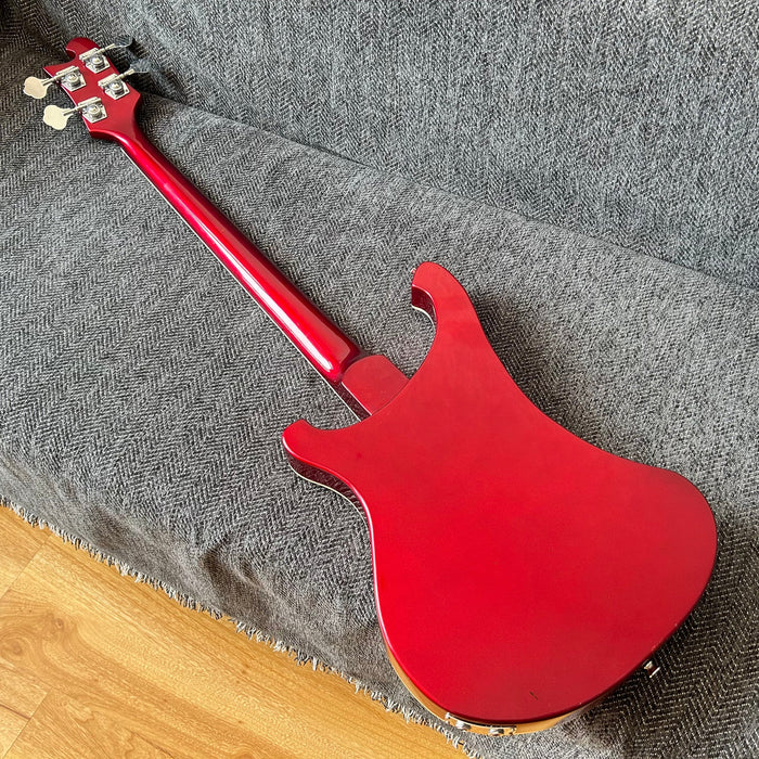 4 Strings Rick Style Bass Guitar with Metallic Red Finish (GKS-008)