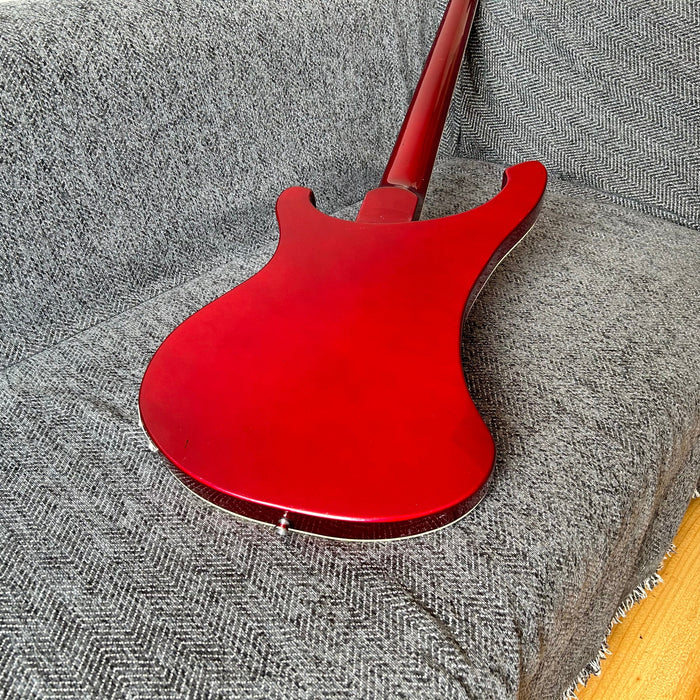 4 Strings Rick Style Bass Guitar with Metallic Red Finish (GKS-008)