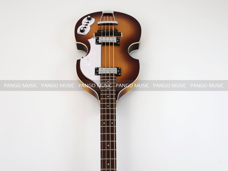 PPEQ 4 Strings Semi Hollow Violin Electric Bass Guitar (PHY-106)