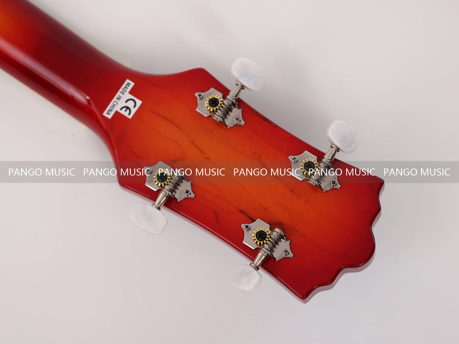 PPEQ 4 Strings Semi Hollow Violin Electric Bass Guitar with AAA Quilted Maple Top (PHY-099)