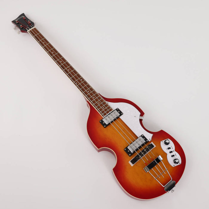 PPEQ 4 Strings Semi Hollow Violin Electric Bass Guitar with Birdseye Maple Top (PHY-100)